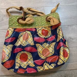 Fossil floral cotton tote